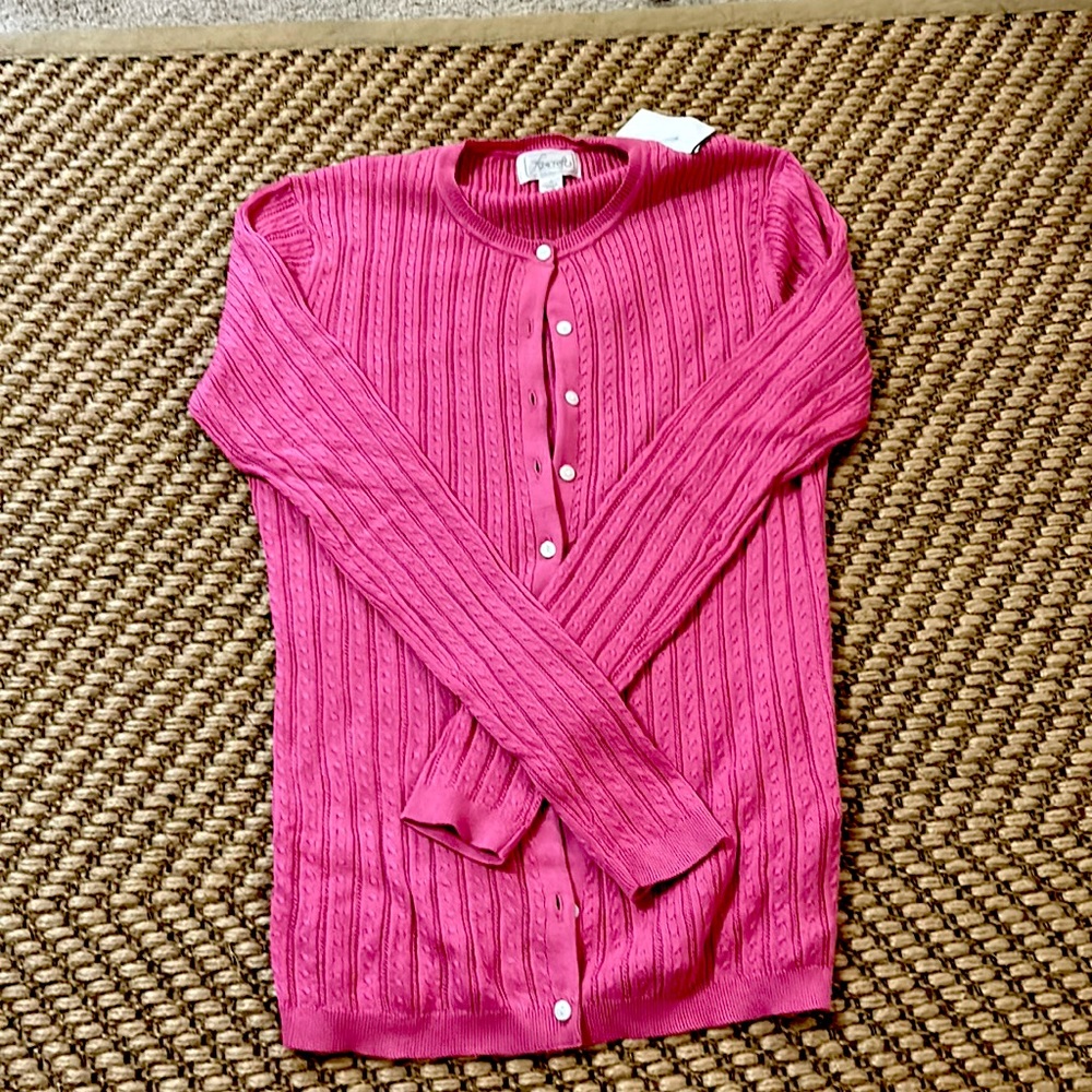 Foxcroft Hot Pink Cardigan